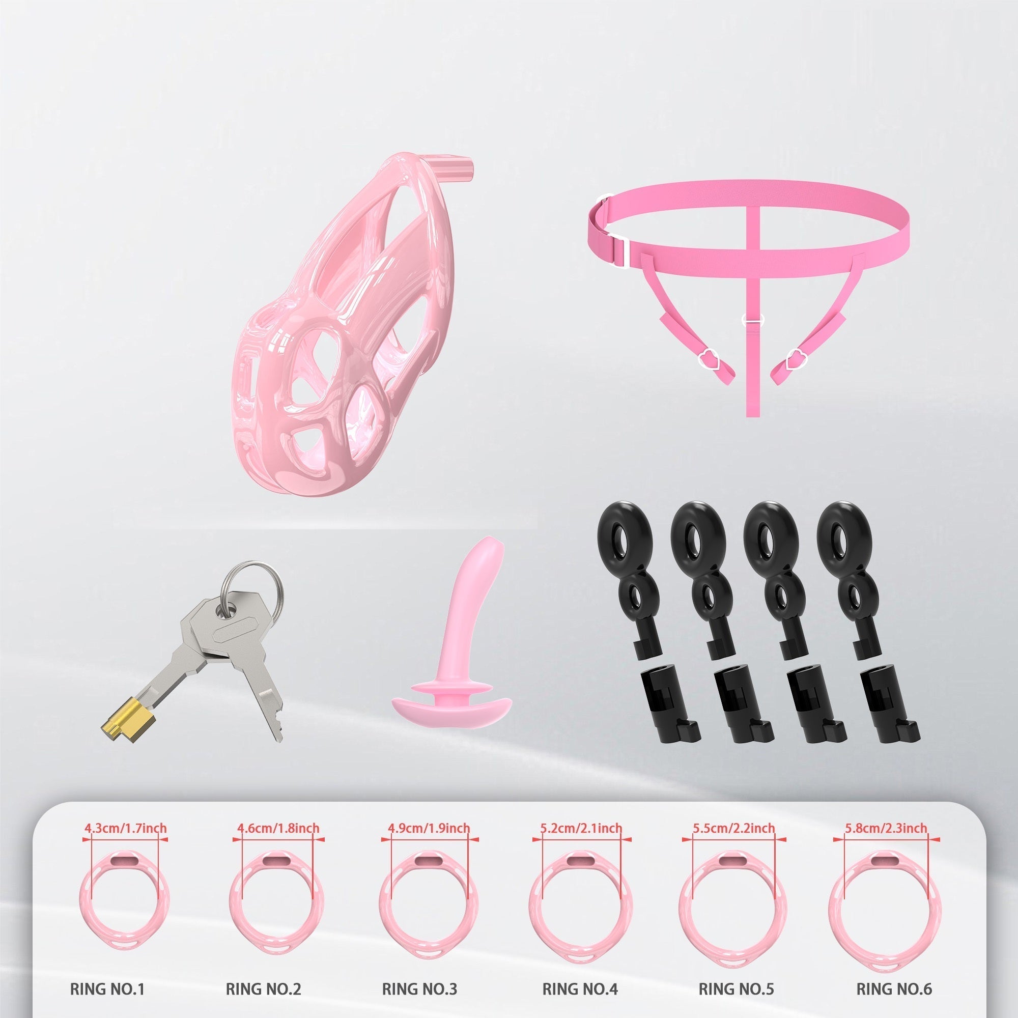 Pearlish Invisible Cobra Chastity Cage