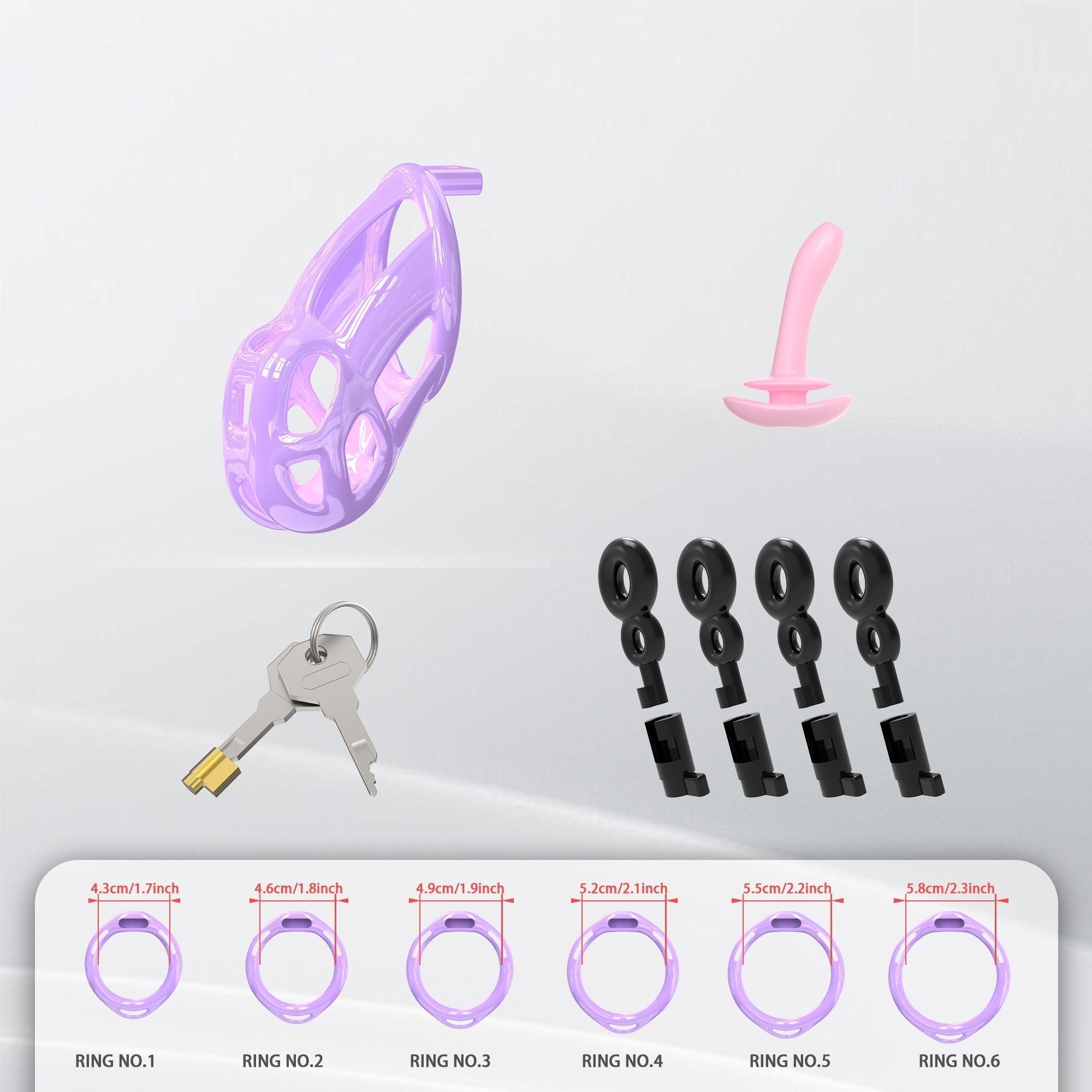 Pearlish Invisible Cobra Chastity Cage