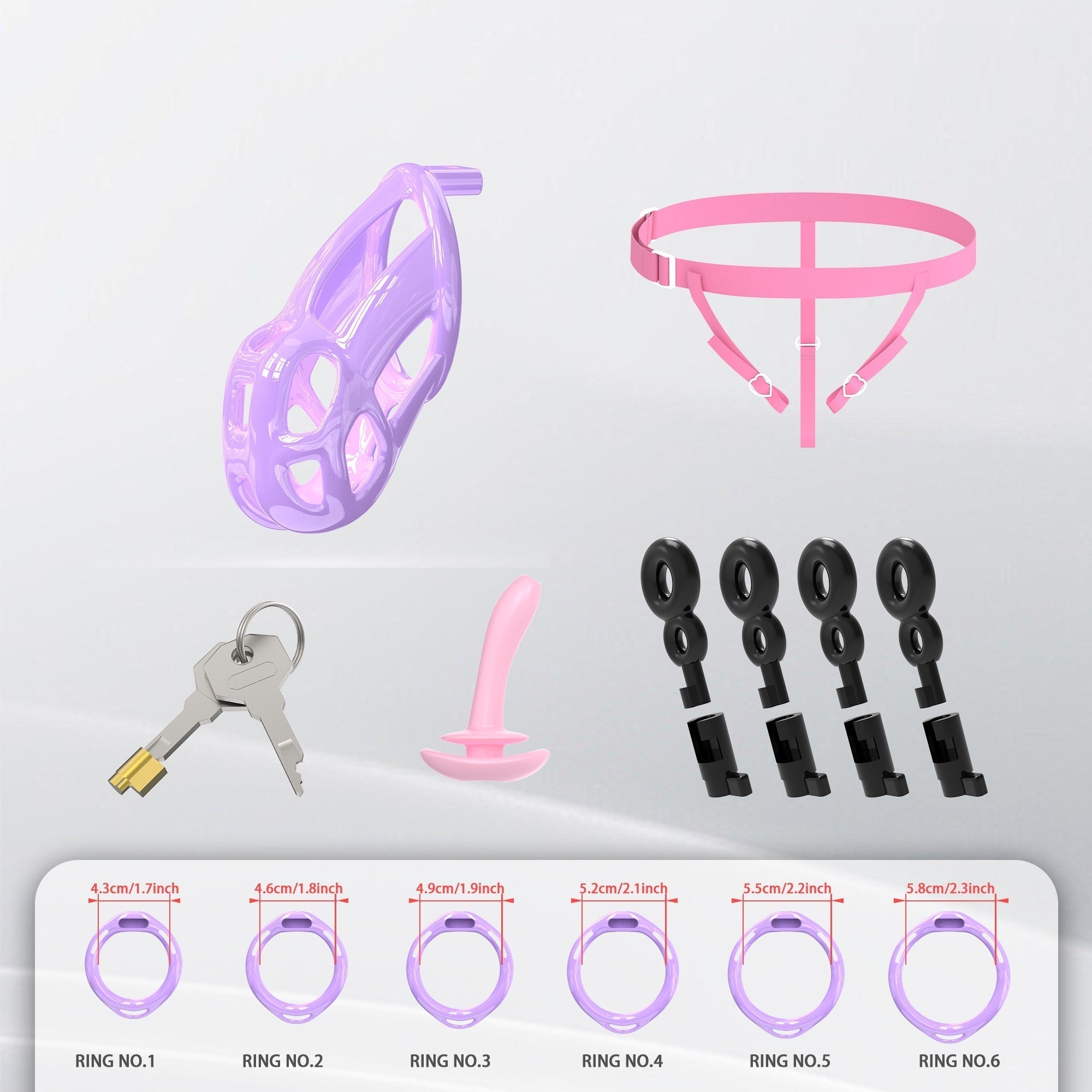 Pearlish Invisible Cobra Chastity Cage