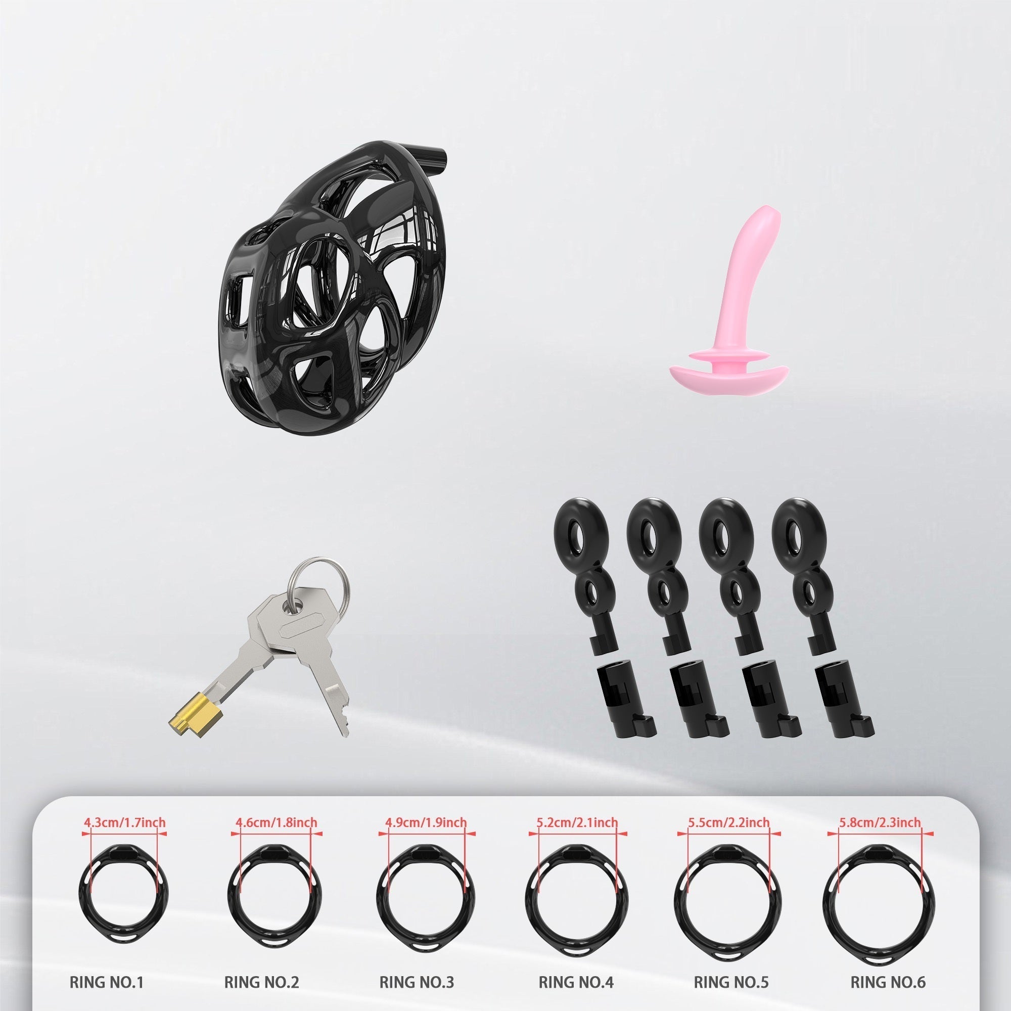 Pearlish Invisible Cobra Chastity Cage