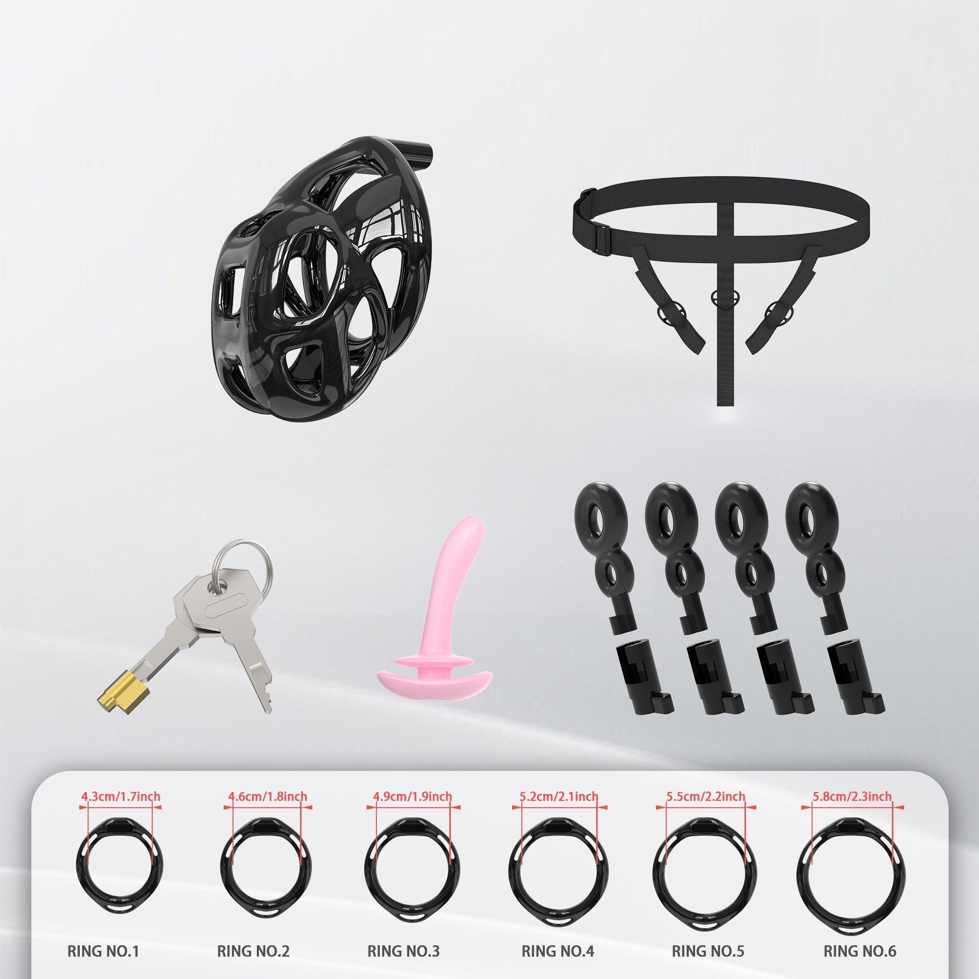 Pearlish Invisible Cobra Chastity Cage