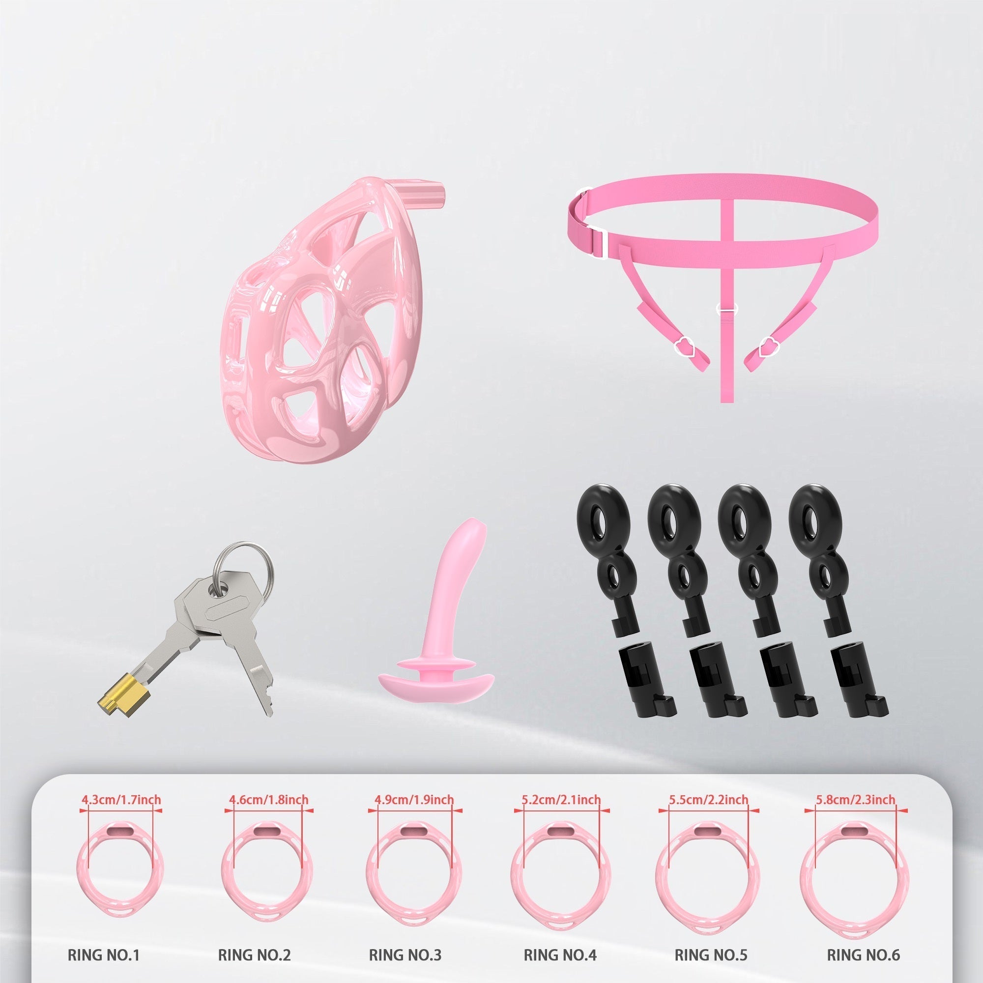 Pearlish Invisible Cobra Chastity Cage