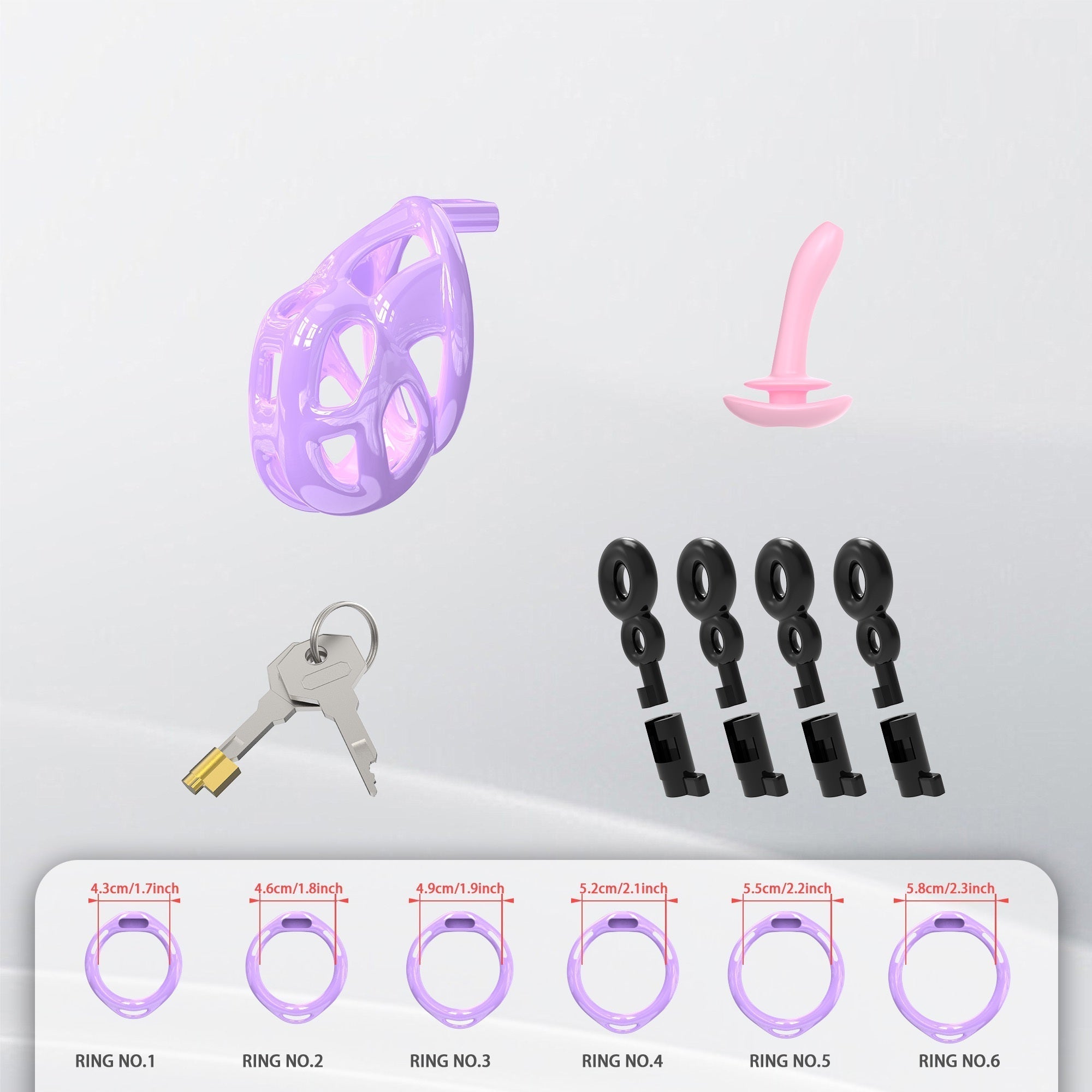 Pearlish Invisible Cobra Chastity Cage