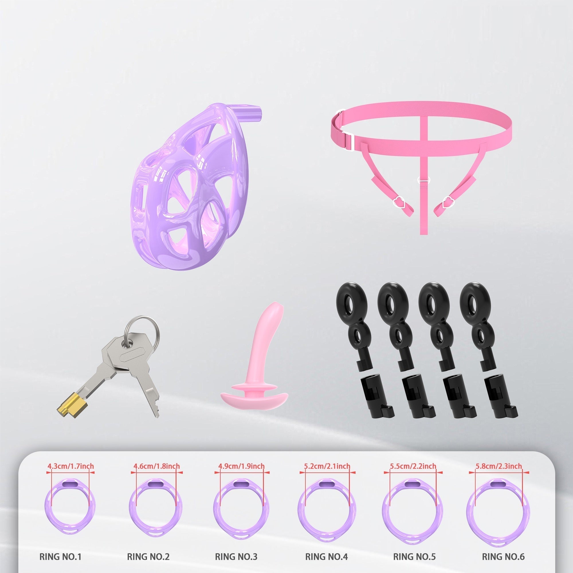 Pearlish Invisible Cobra Chastity Cage