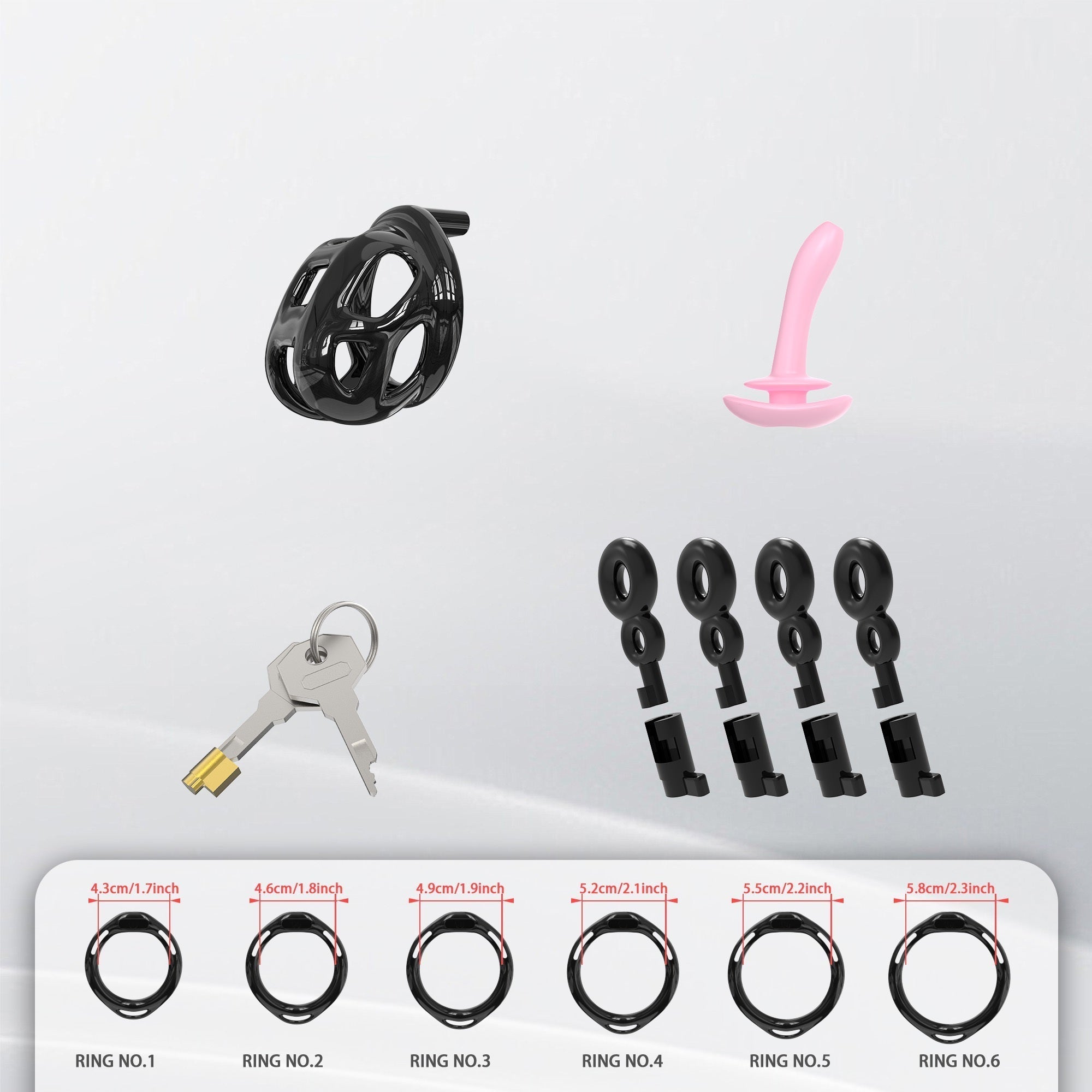 Pearlish Invisible Cobra Chastity Cage
