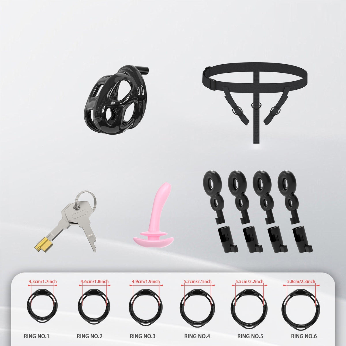 Pearlish Invisible Cobra Chastity Cage