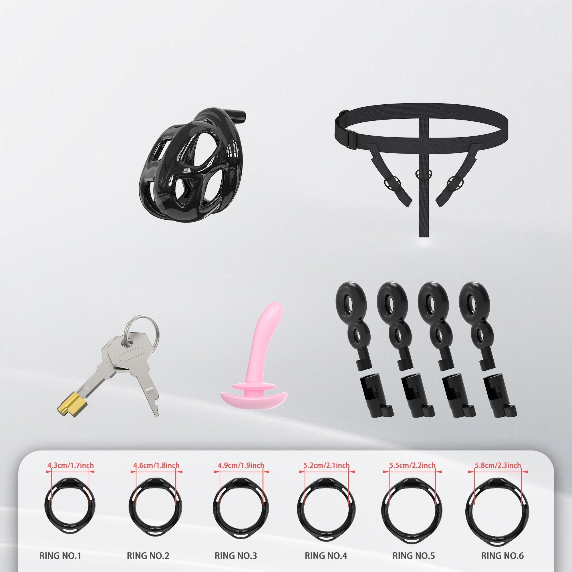 Pearlish Invisible Cobra Chastity Cage