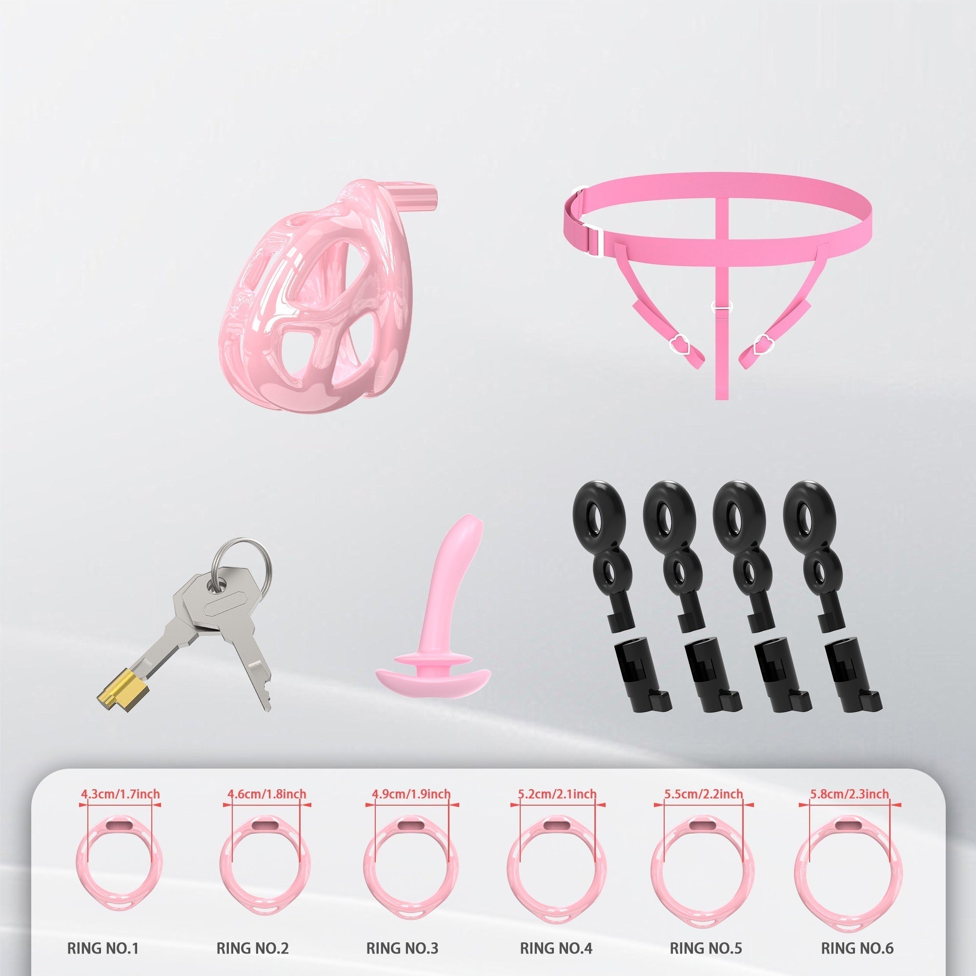 Pearlish Invisible Cobra Chastity Cage