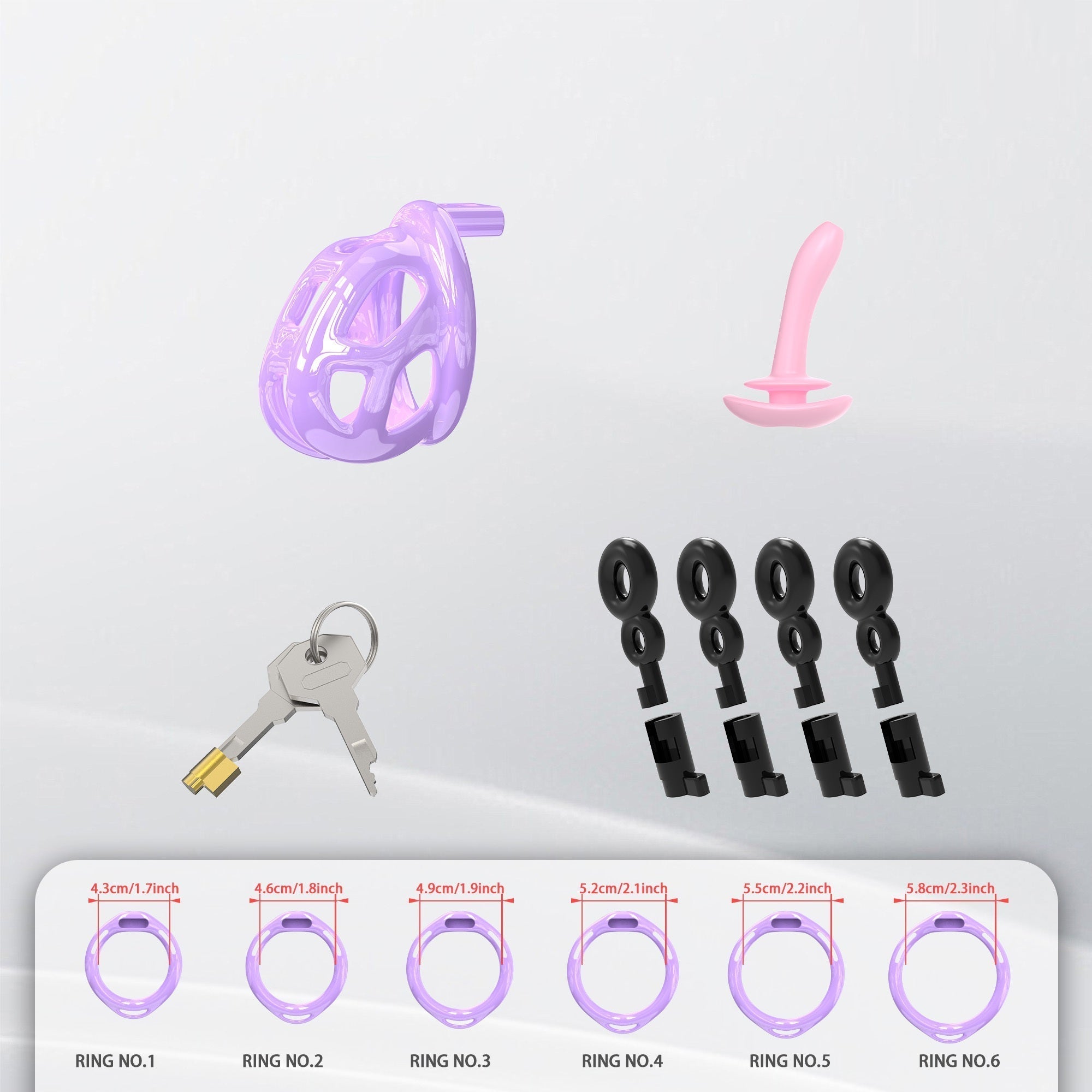 Pearlish Invisible Cobra Chastity Cage