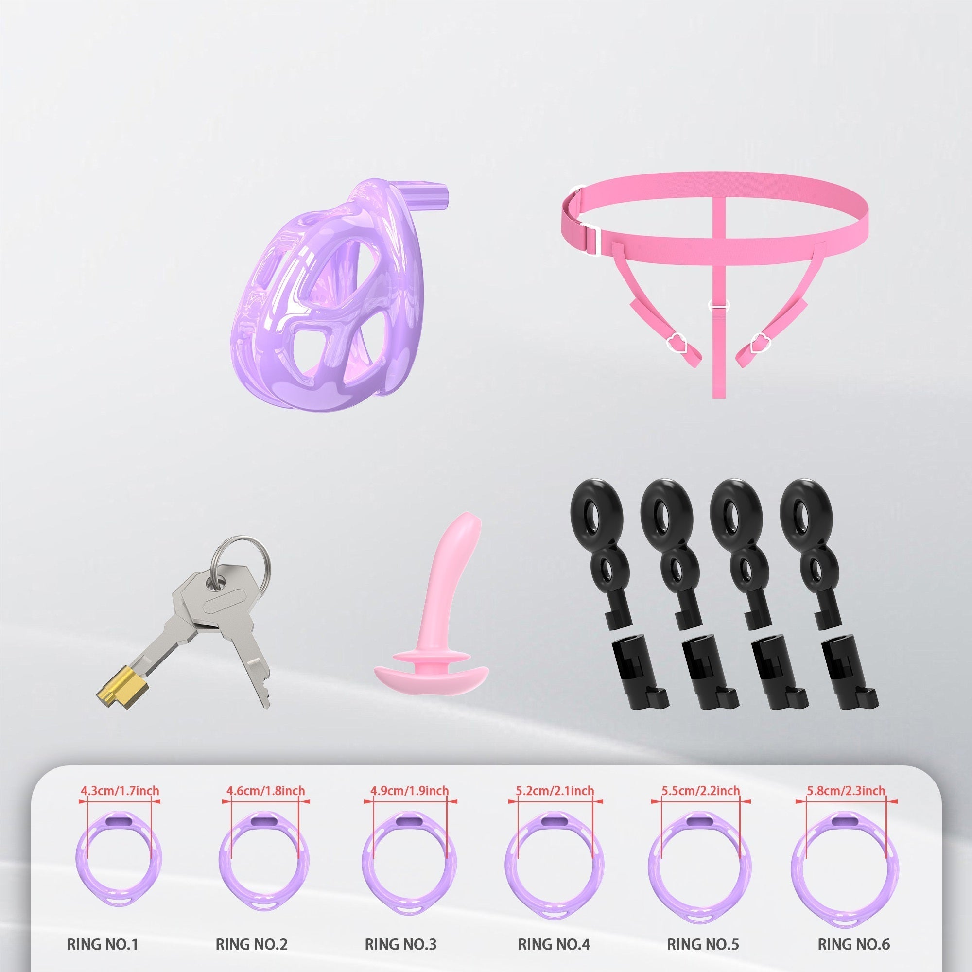 Pearlish Invisible Cobra Chastity Cage