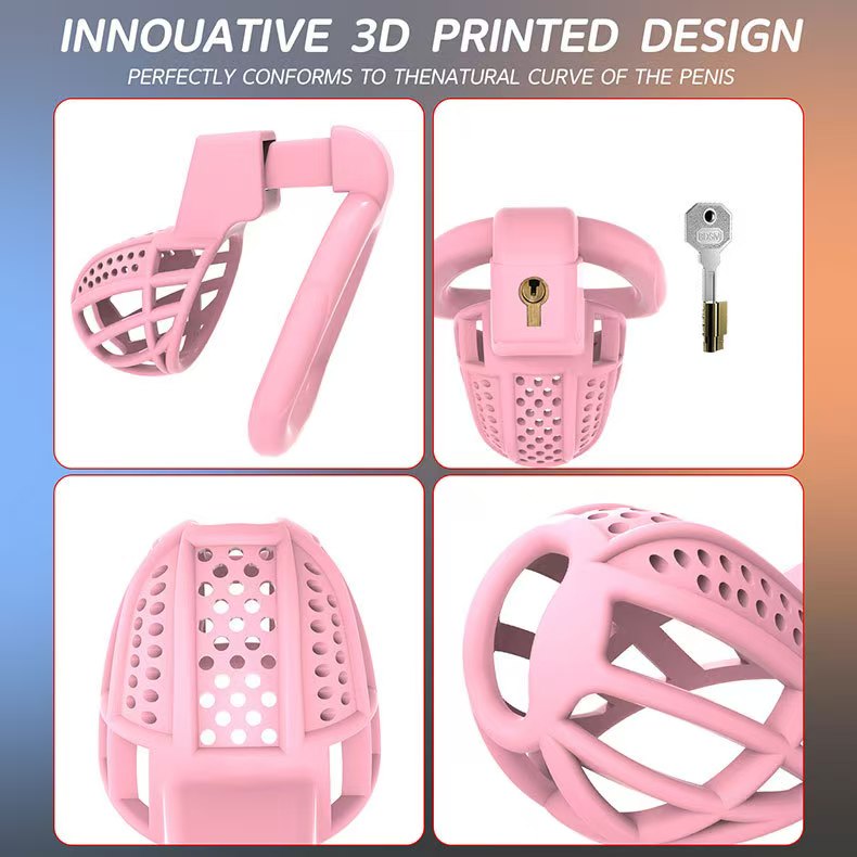 Vertical-Slot Vented Resin Chastity Cage