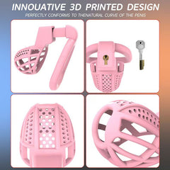 Vertical-Slot Vented Resin Chastity Cage