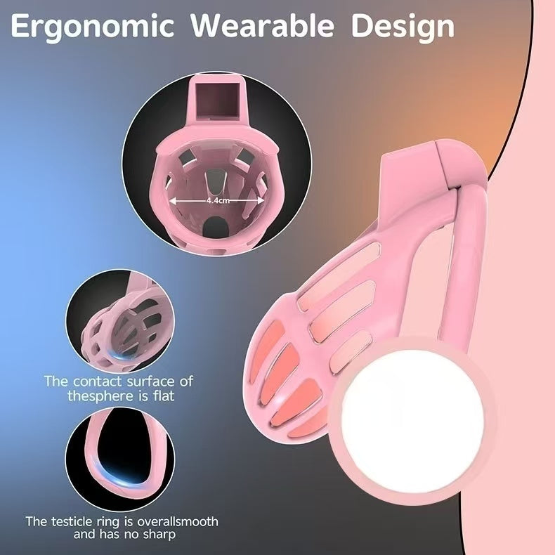 Vertical-Slot Vented Resin Chastity Cage