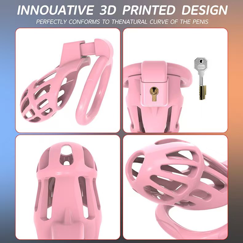 Vertical-Slot Vented Resin Chastity Cage