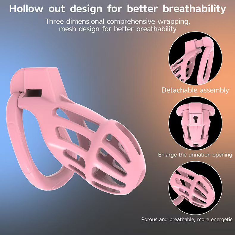 Vertical-Slot Vented Resin Chastity Cage