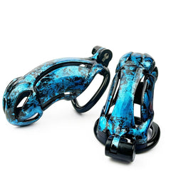 Viper Marbled Camo Resin Chastity Cage