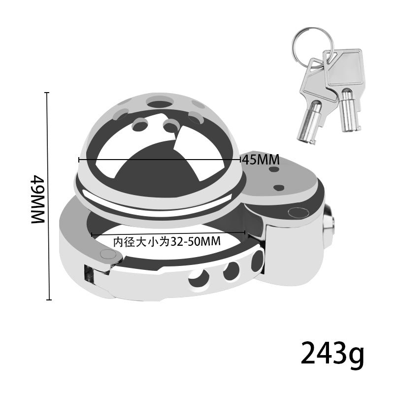 ZC-057 dimensions showing 45 mm front, 49 mm height and 243 g
