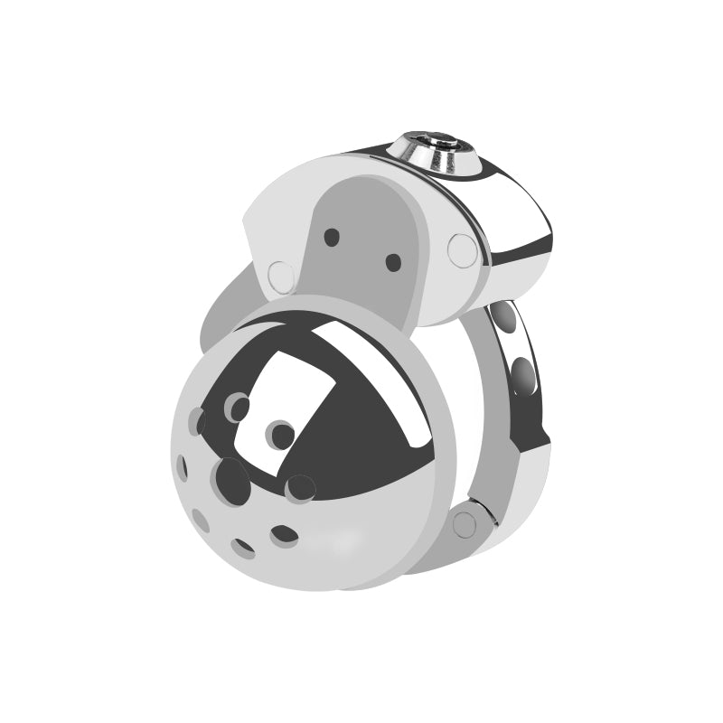 Open angled view of ZC-057 flat metal cage

