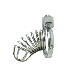ZC-091 adjustable metal chastity cage with open-ring front