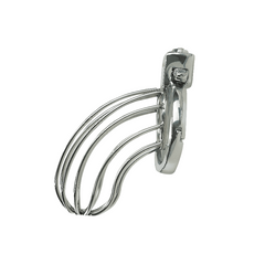 ZC-092 adjustable metal chastity cage with open steel cage front