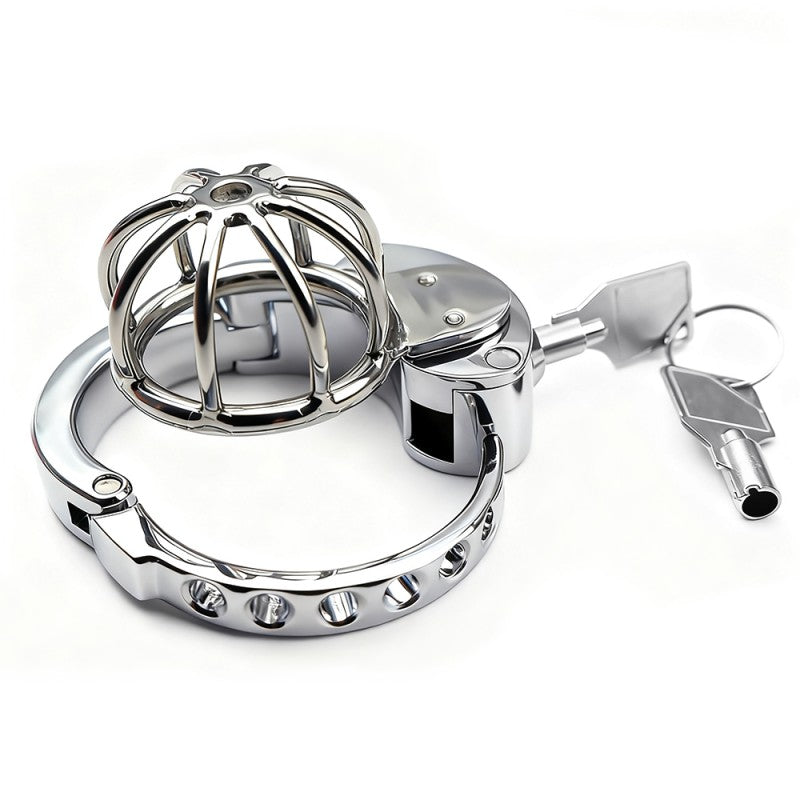 Open six-position 32–50 mm base ring on urethral cage
