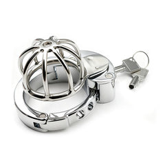 Adjustable urethral cage with keyed lock and two keys
